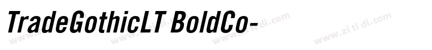 TradeGothicLT BoldCo字体转换